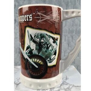 Orange County Choppers OCC 2006 Ceramic Biker Mug Stein Houston‎ Harvest 6 inch